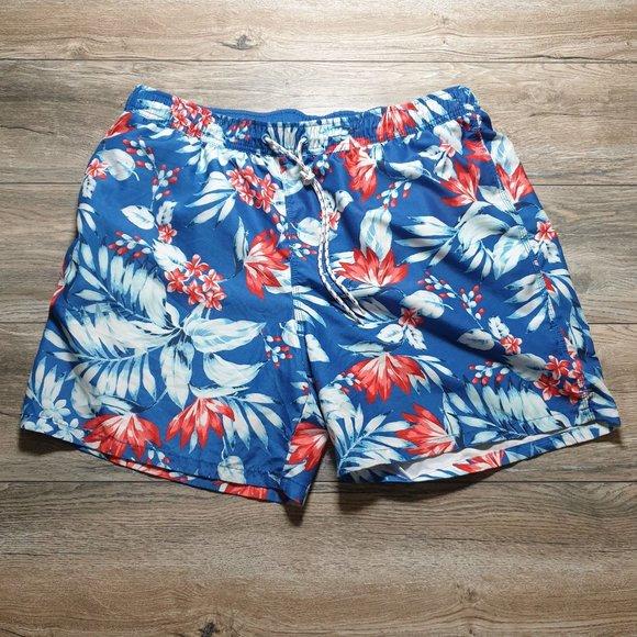 Goodfellow Men XL Swim Suit Trunks Tropical Hawaiian Beach Pool LINING REMOVED - Picture 8 of 8